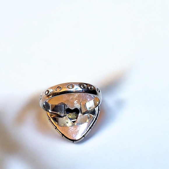 Sterling Silver Heart-Shaped Purple Mojave Turquoise Ring (Size 8) - Picture 7 of 14